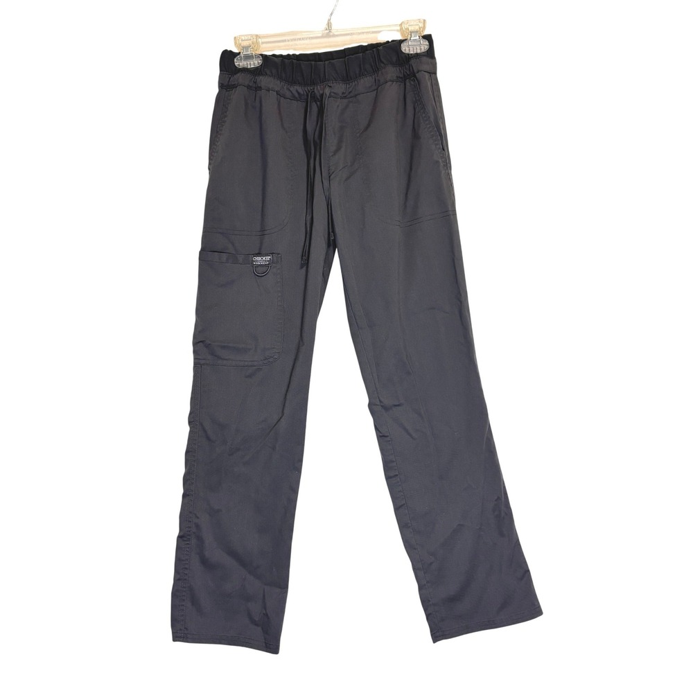 Cherokee Workwear Scrub Pants Women XS Petite Pewter Grey Cargo WW105P Nursing
